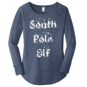 South Pole Elf Funny Novelty Christmas Snowflake Adult Humor Great Gift Women's Perfect Tri Tunic Long Sleeve Shirt