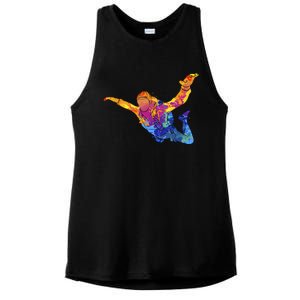 Skydiving Parachutust Extreme Sport Ladies PosiCharge Tri-Blend Wicking Tank