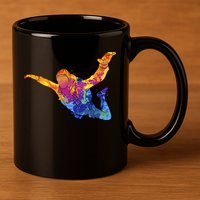 Skydiving Parachutust Extreme Sport 11oz C Handle Ceramic Mug