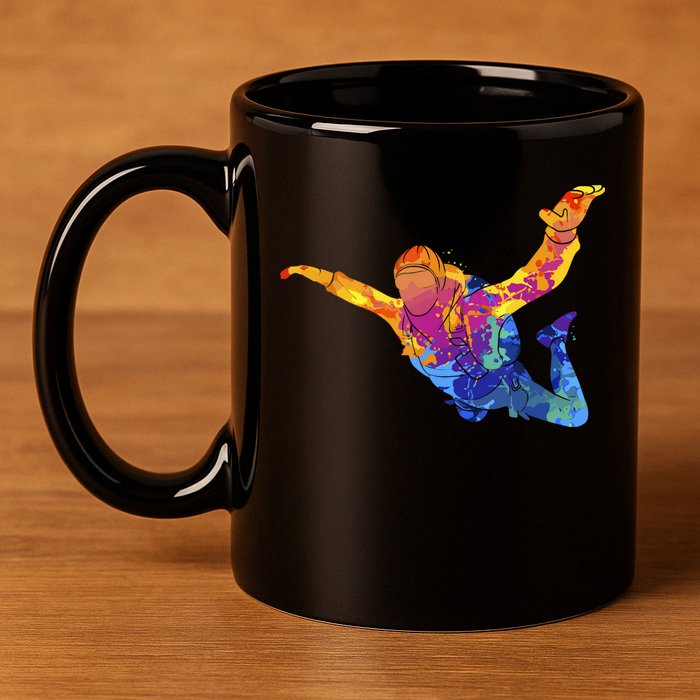 Skydiving Parachutust Extreme Sport 11oz C Handle Ceramic Mug