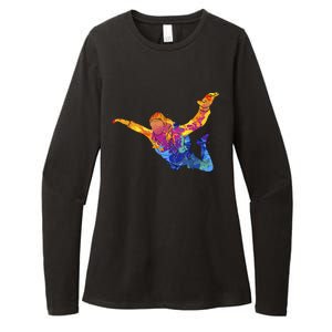 Skydiving Parachutust Extreme Sport Womens CVC Long Sleeve Shirt