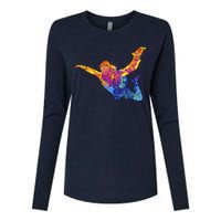 Skydiving Parachutust Extreme Sport Womens Cotton Relaxed Long Sleeve T-Shirt