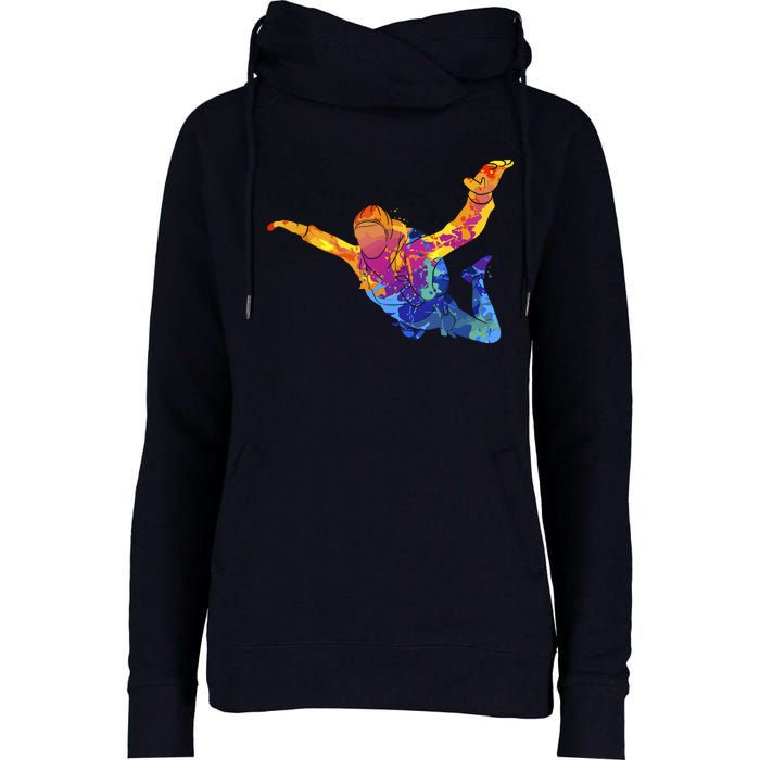 Skydiving Parachutust Extreme Sport Womens Funnel Neck Pullover Hood