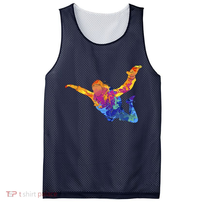 Skydiving Parachutust Extreme Sport Mesh Reversible Basketball Jersey Tank