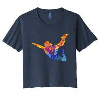 Skydiving Parachutust Extreme Sport Women's Crop Top Tee