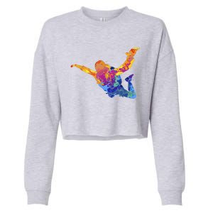 Skydiving Parachutust Extreme Sport Cropped Pullover Crew