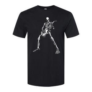 Skeleton Playing Electric Guitar Solo Halloween Rock Music Softstyle CVC T-Shirt