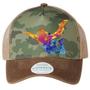 Skydiving Parachutust Extreme Sport Legacy Tie Dye Trucker Hat