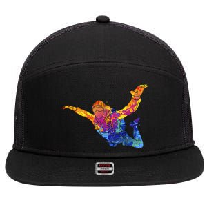 Skydiving Parachutust Extreme Sport 7 Panel Mesh Trucker Snapback Hat