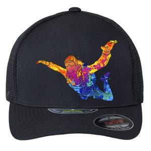 Skydiving Parachutust Extreme Sport Flexfit Unipanel Trucker Cap