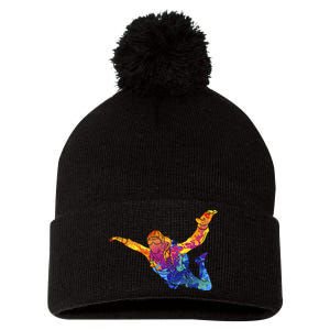 Skydiving Parachutust Extreme Sport Pom Pom 12in Knit Beanie