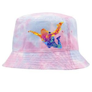 Skydiving Parachutust Extreme Sport Tie-Dyed Bucket Hat