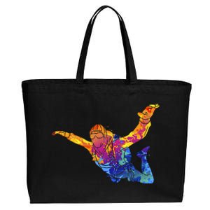 Skydiving Parachutust Extreme Sport Cotton Canvas Jumbo Tote