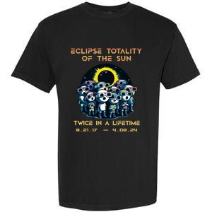 Stick People Eclipse Totality Of The Sun Twice In A Lifetime Garment-Dyed Heavyweight T-Shirt