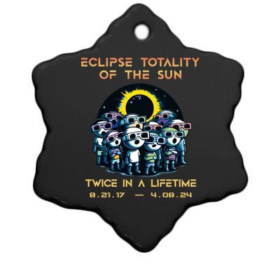 Stick People Eclipse Totality Of The Sun Twice In A Lifetime Ceramic Star Ornament