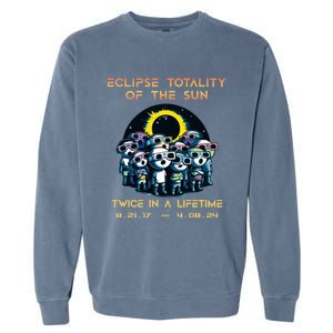 Stick People Eclipse Totality Of The Sun Twice In A Lifetime Garment-Dyed Sweatshirt