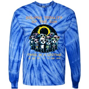 Stick People Eclipse Totality Of The Sun Twice In A Lifetime Tie-Dye Long Sleeve Shirt