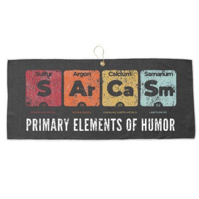 Sarcasm Primary Elements Of Humor Periodic Table Science Large Microfiber Waffle Golf Towel