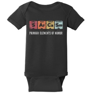 Sarcasm Primary Elements Of Humor Periodic Table Science Baby Bodysuit