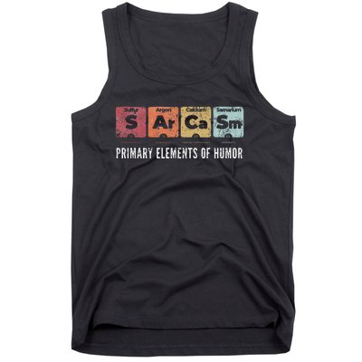 Sarcasm Primary Elements Of Humor Periodic Table Science Tank Top