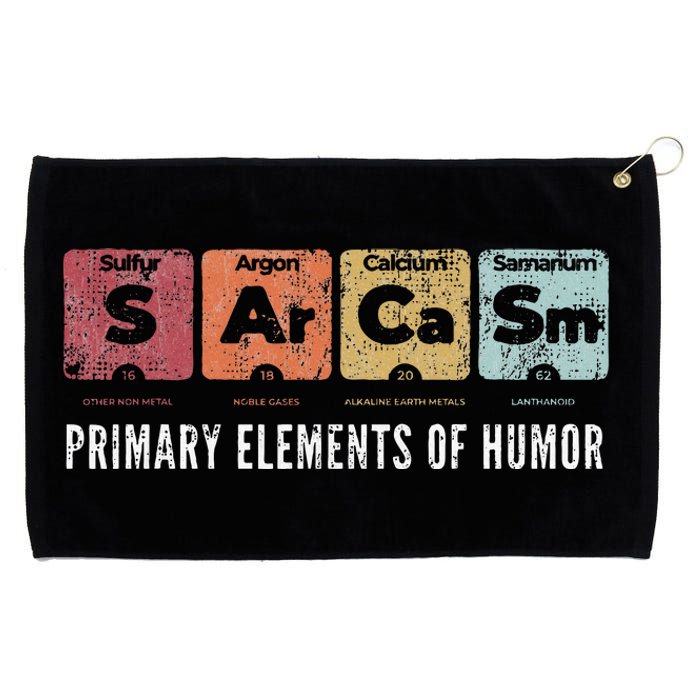 Sarcasm Primary Elements Of Humor Periodic Table Science Grommeted Golf Towel