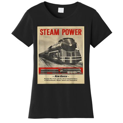 Steam Power Engine Train Women's T-Shirt