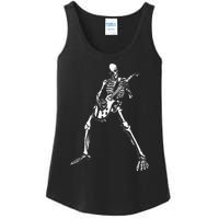 Skeleton Playing Electric Guitar Solo Ladies Essential Tank