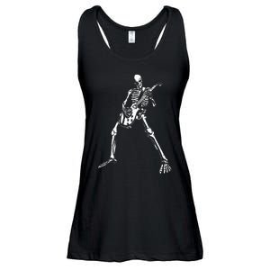 Skeleton Playing Electric Guitar Solo Ladies Essential Flowy Tank