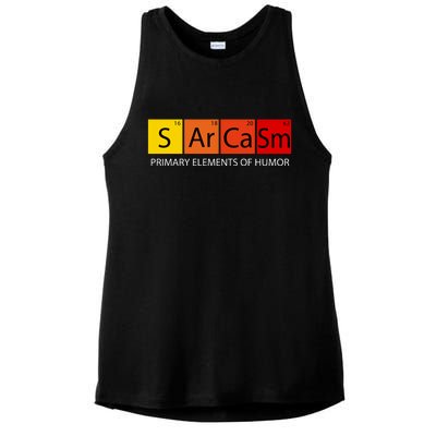 Sarcasm Primary Elements Of Humor Ladies PosiCharge Tri-Blend Wicking Tank