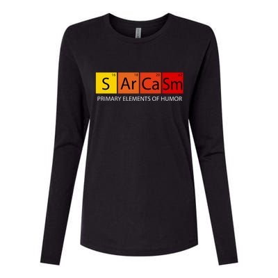 Sarcasm Primary Elements Of Humor Womens Cotton Relaxed Long Sleeve T-Shirt