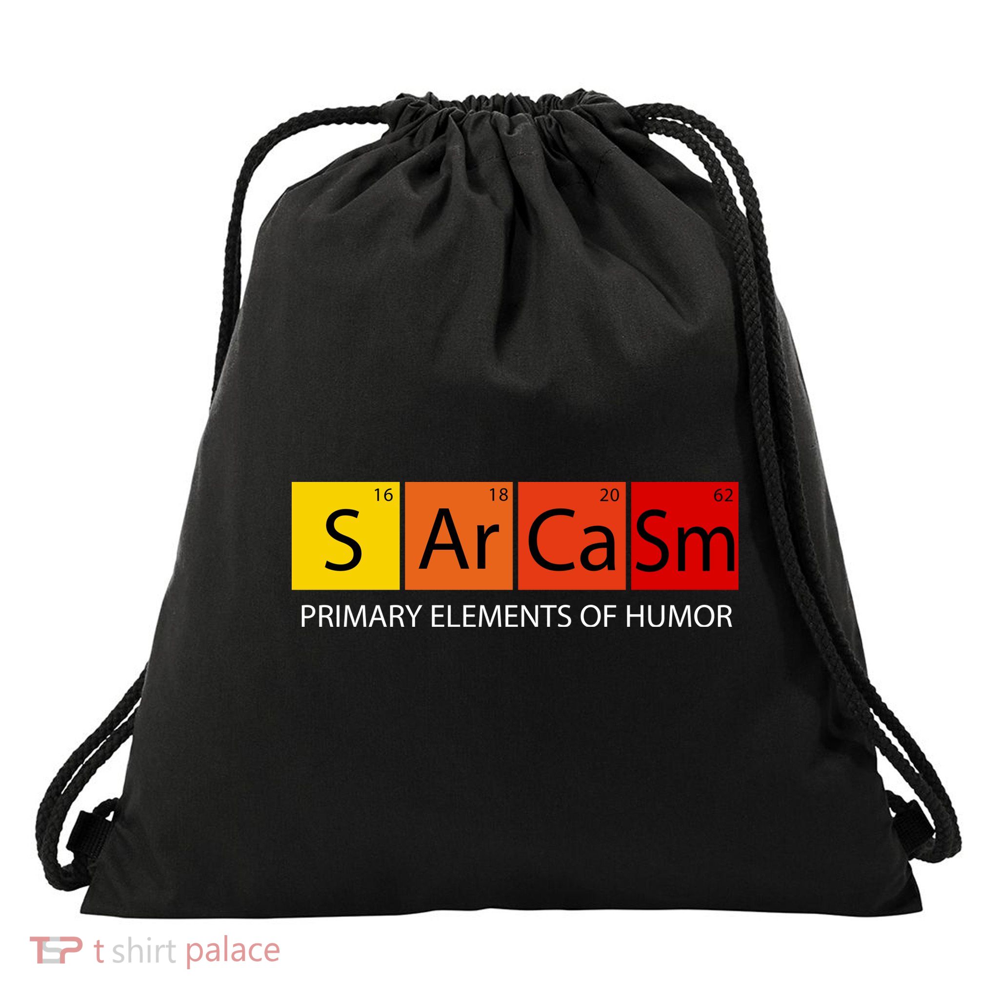 Sarcasm Primary Elements Of Humor Drawstring Bag