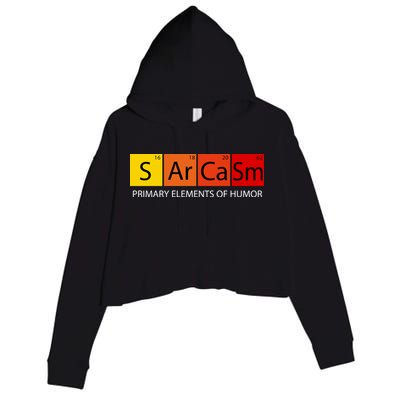 Sarcasm Primary Elements Of Humor Crop Fleece Hoodie