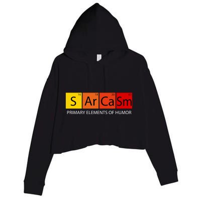 Sarcasm Primary Elements Of Humor Crop Fleece Hoodie