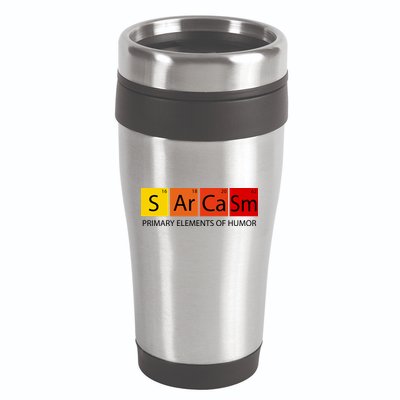 Sarcasm Primary Elements Of Humor 16oz Travel Tumbler