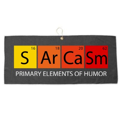 Sarcasm Primary Elements Of Humor Large Microfiber Waffle Golf Towel