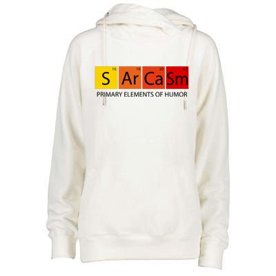 Sarcasm Primary Elements Of Humor Womens Funnel Neck Pullover Hood