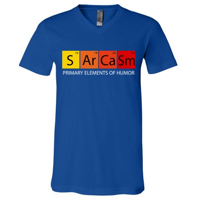 Sarcasm Primary Elements Of Humor V-Neck T-Shirt