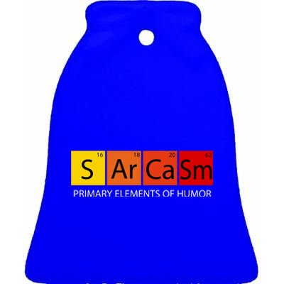 Sarcasm Primary Elements Of Humor Ceramic Bell Ornament