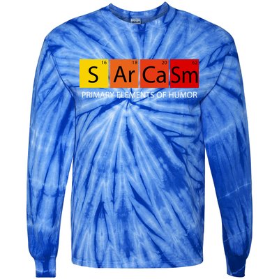 Sarcasm Primary Elements Of Humor Tie-Dye Long Sleeve Shirt