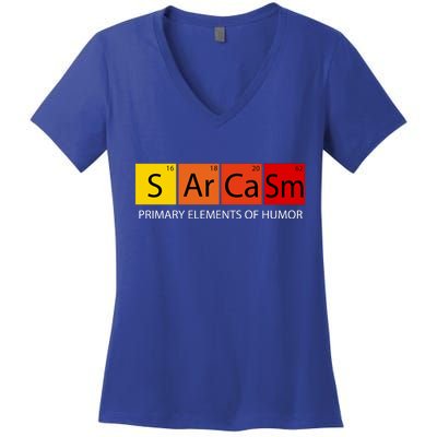 Sarcasm Primary Elements Of Humor Women's V-Neck T-Shirt