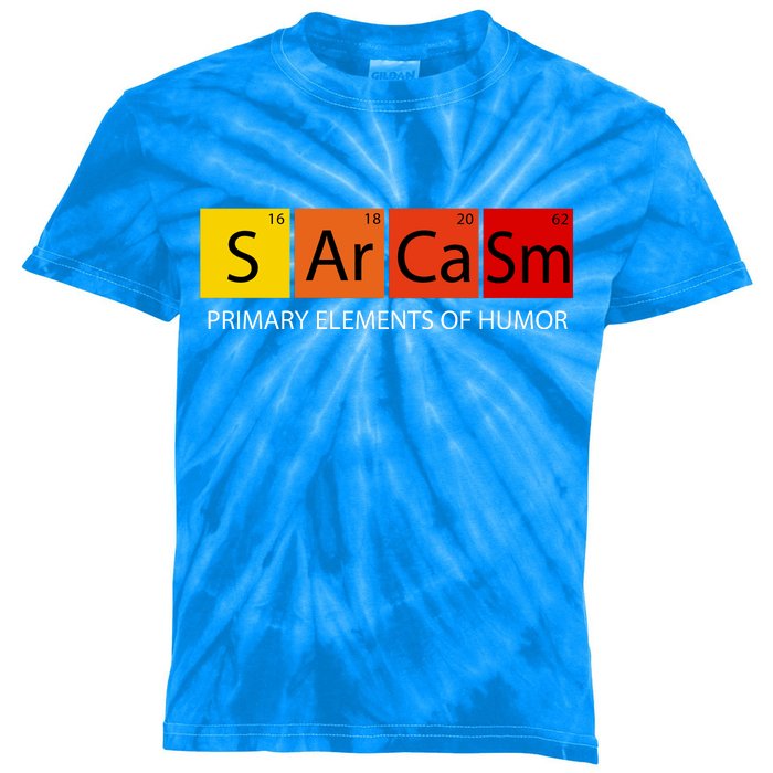 Sarcasm Primary Elements Of Humor Kids Tie-Dye T-Shirt