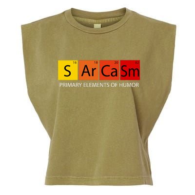 Sarcasm Primary Elements Of Humor Garment-Dyed Women's Muscle Tee