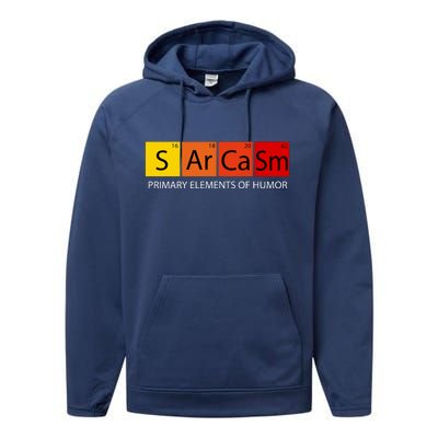 Sarcasm Primary Elements Of Humor Performance Fleece Hoodie