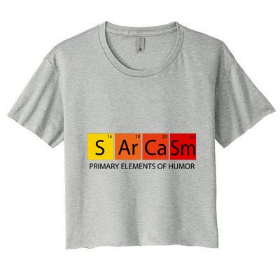 Sarcasm Primary Elements Of Humor Women's Crop Top Tee