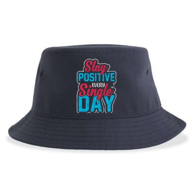 Stay Positive Every Single Day Sustainable Bucket Hat