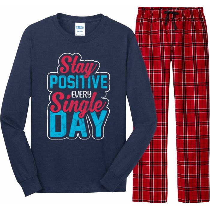 Stay Positive Every Single Day Long Sleeve Pajama Set