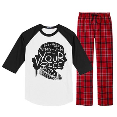 Speak Your Mind Even If Your Voice Shakes Raglan Sleeve Pajama Set