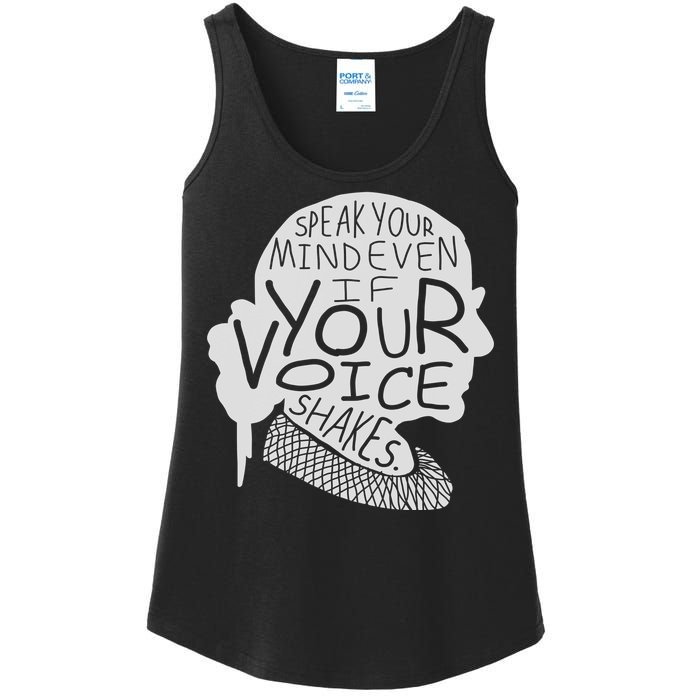 Speak Your Mind Even If Your Voice Shakes Ladies Essential Tank