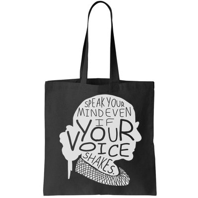 Speak Your Mind Even If Your Voice Shakes Bag