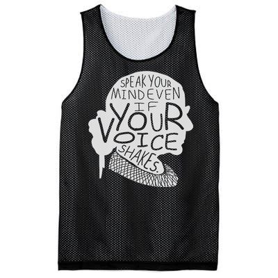 Speak Your Mind Even If Your Voice Shakes Mesh Reversible Basketball Jersey Tank